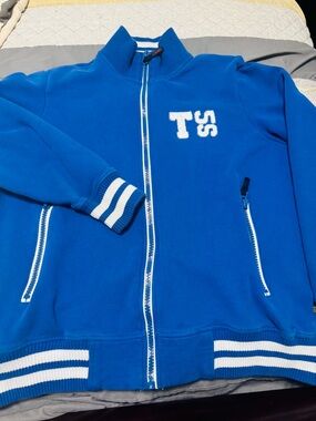 Triple Five Soul Blue Jacket with White and Red Trim